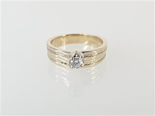 Lady's Diamond Wedding Set .25 CT. 14K Yellow Gold 5.3g Size:6.5